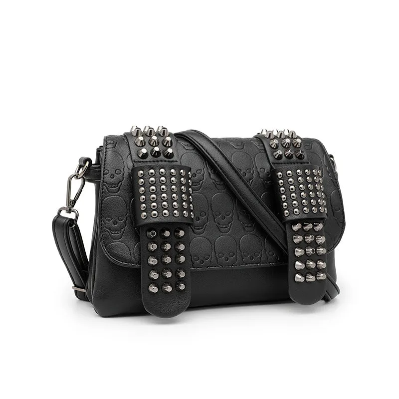 bags tide, punk Halloween skull shoulder bag rivet bag women's bag oblique span bag spot wholesale