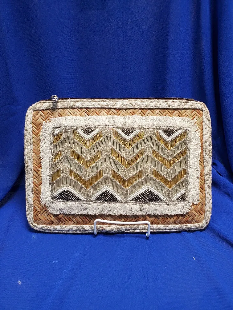 Bamboo Embellished clutch, 2 per pack