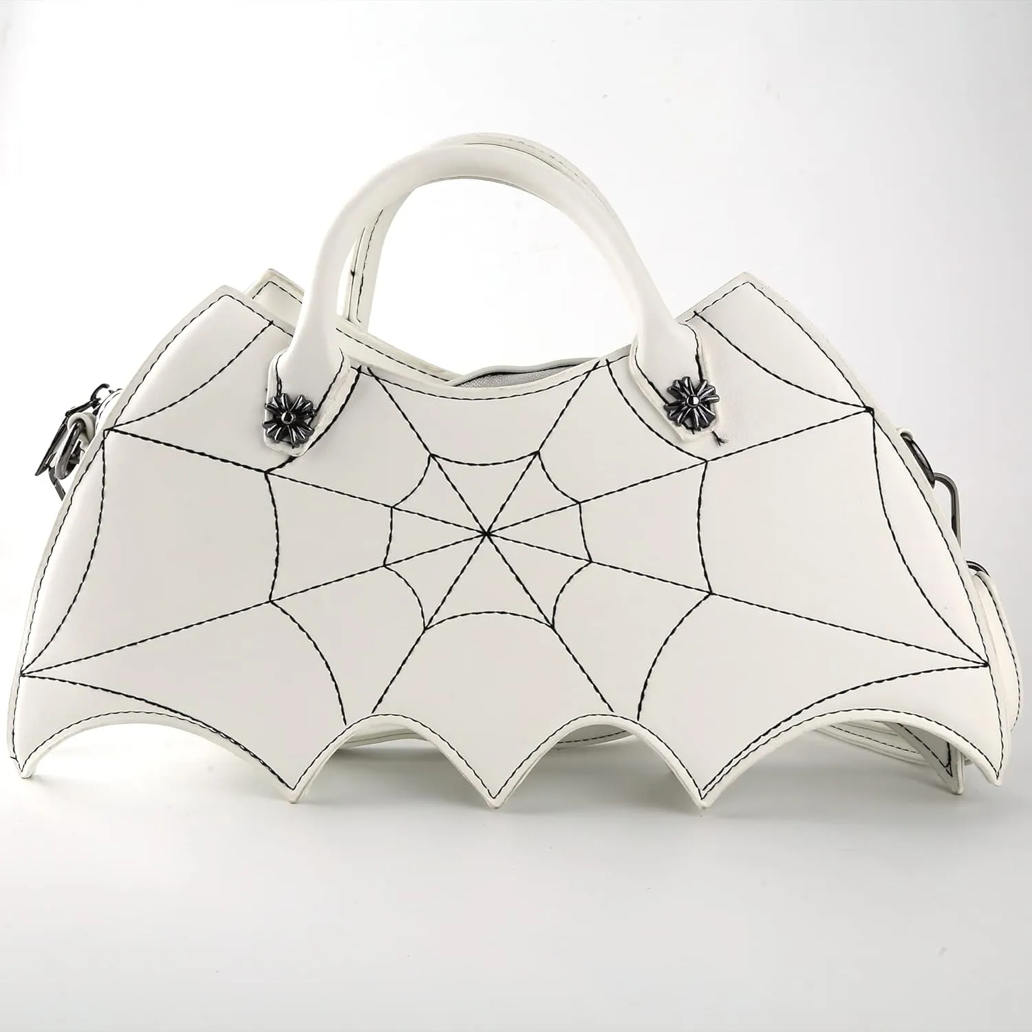 Bat wing Shoulder bag,PU Spider Web Crossbody Handbag for Women