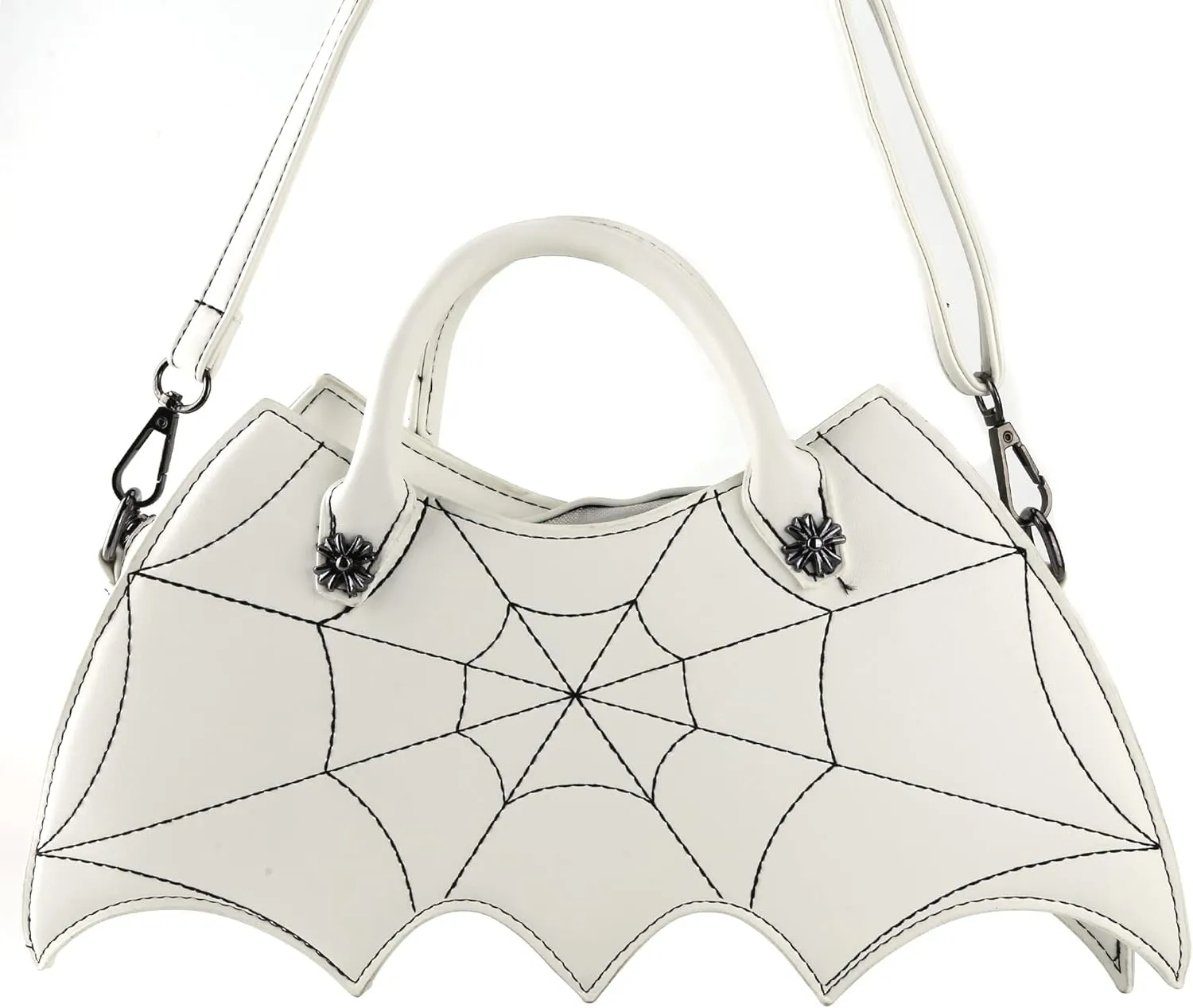 Bat wing Shoulder bag,PU Spider Web Crossbody Handbag for Women