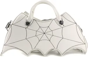 Bat wing Shoulder bag,PU Spider Web Crossbody Handbag for Women