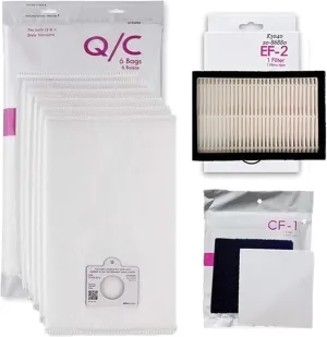 BC4002 BC2005 BC3002 BC3005 BC3060 81214 81414 Kenmore Compatible Bag   Filter Kit. 6 QC 53292 HEPA Canister Vacuum Bags, 1 CF1 81002 Chamber Filter, 1 EF2 K3040 86880 Filter,For 200 400 Series