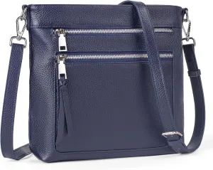 befen Genuine Leather Crossbody Bags for Women, Women's Lightweight Medium Crossbody Shoulder Purses Handbags