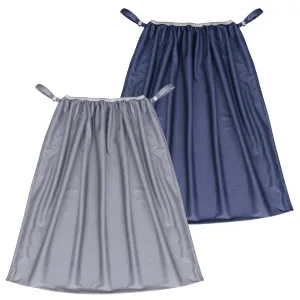 Biloban Reusable Diaper Pail Liner Bags 2 Pack for Ubbi, Waterproof Larger Capacity & Washable Wet Bag for Cloth Diapers & Kitchen Garbage, Grey & Navy
