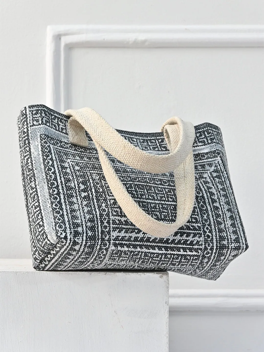 BISHOP - HAND BLOCK PRINTED COTTON TOTE BAG