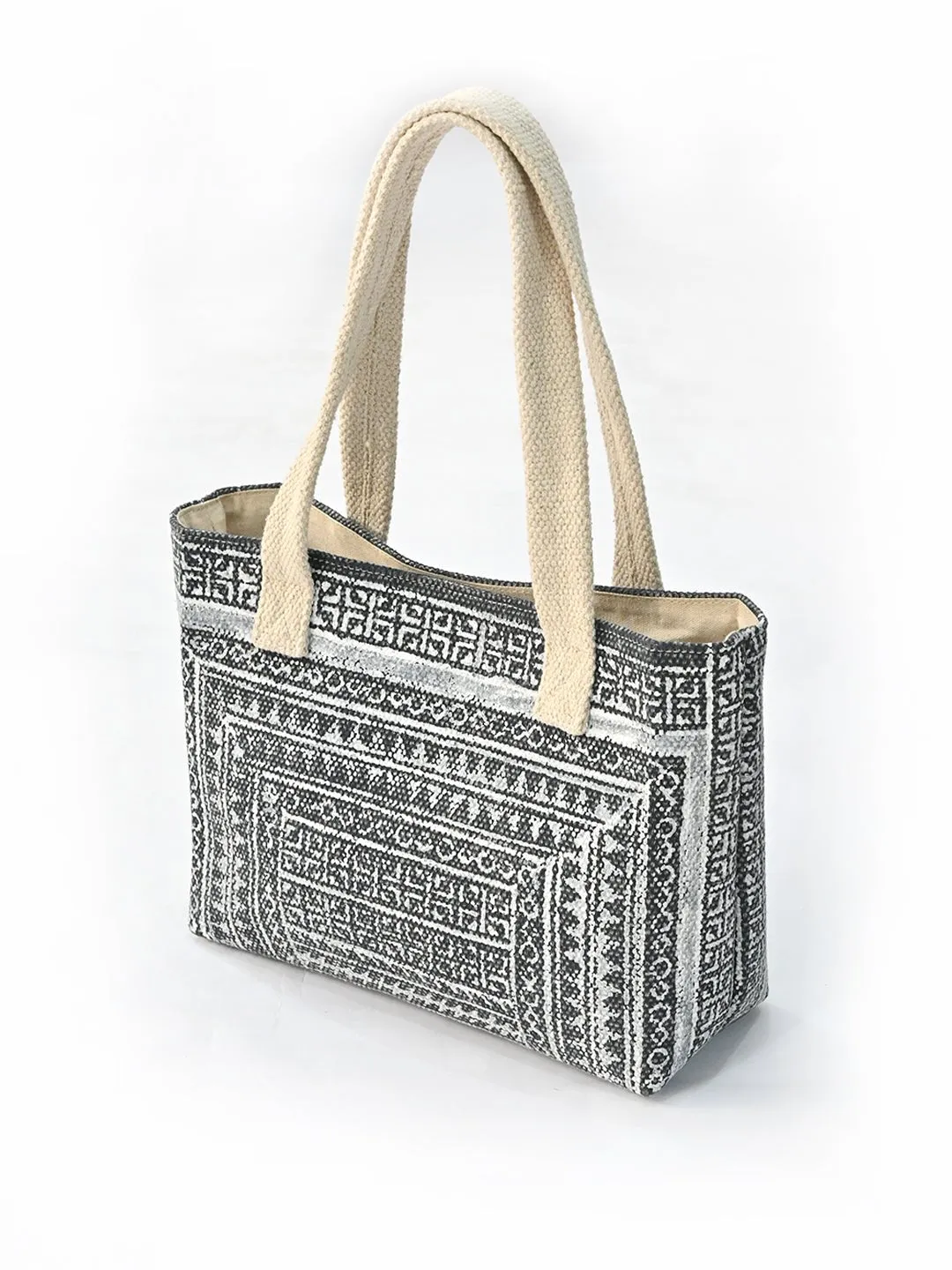 BISHOP - HAND BLOCK PRINTED COTTON TOTE BAG