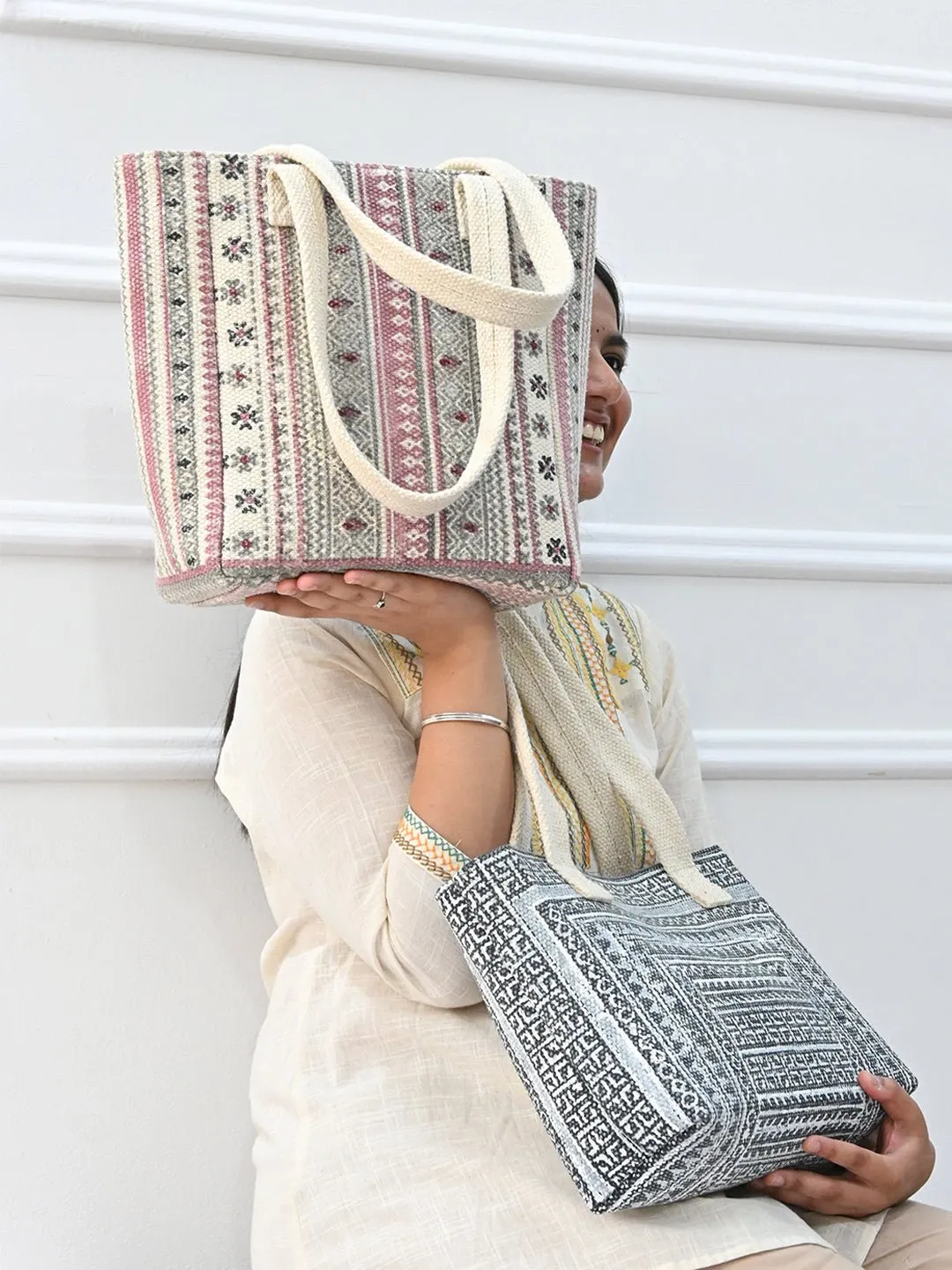 BISHOP - HAND BLOCK PRINTED COTTON TOTE BAG