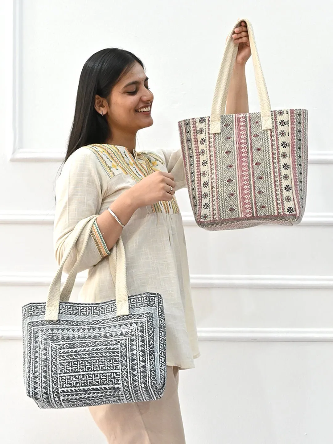 BISHOP - HAND BLOCK PRINTED COTTON TOTE BAG