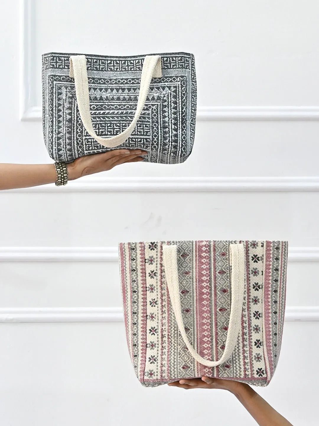 BISHOP - HAND BLOCK PRINTED COTTON TOTE BAG