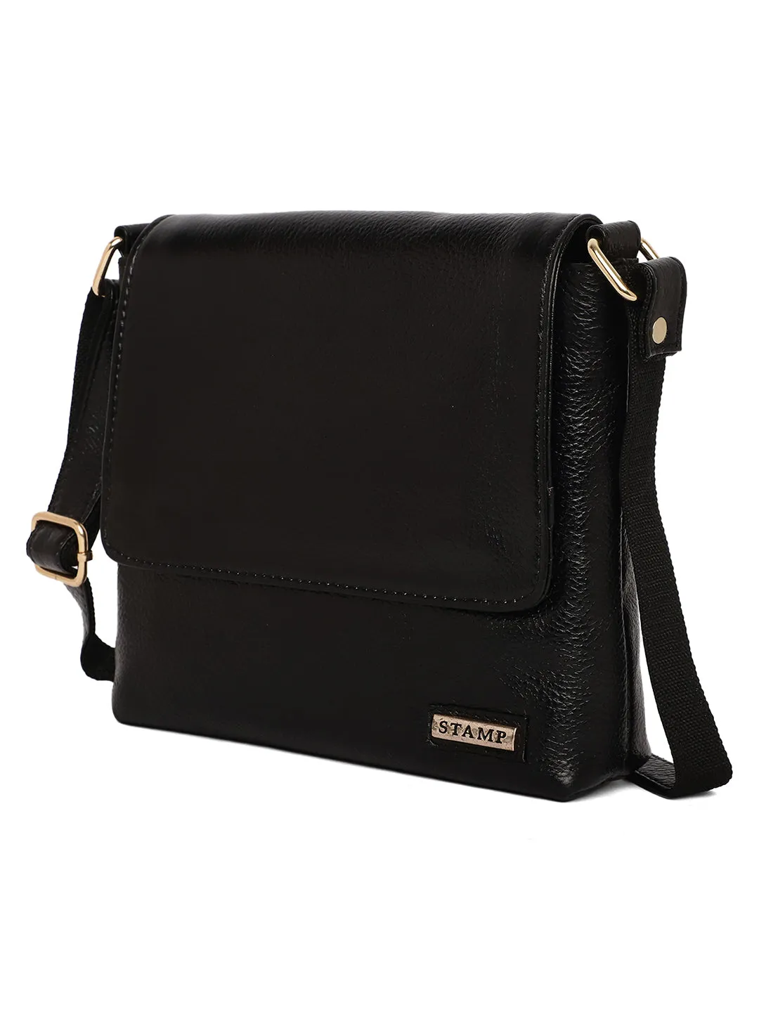 Black Leather Crossbody Bag for women CBB1800