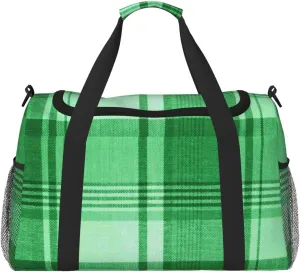 Blue White Thin Line Travel Duffel Bag Large Foldable Waterproof Overnight Bag For Beach Swim Bags Pool Sports Gym