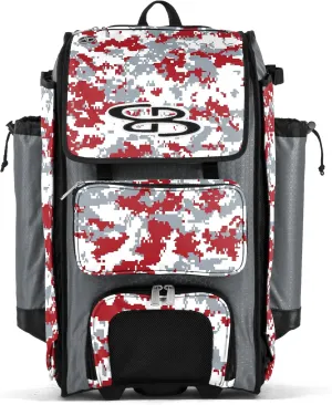 Boombah Catchers Superpack Hybrid Rolling Digital Camo Bat Bag - Multiple Colors - Wheeled & Backpack Version