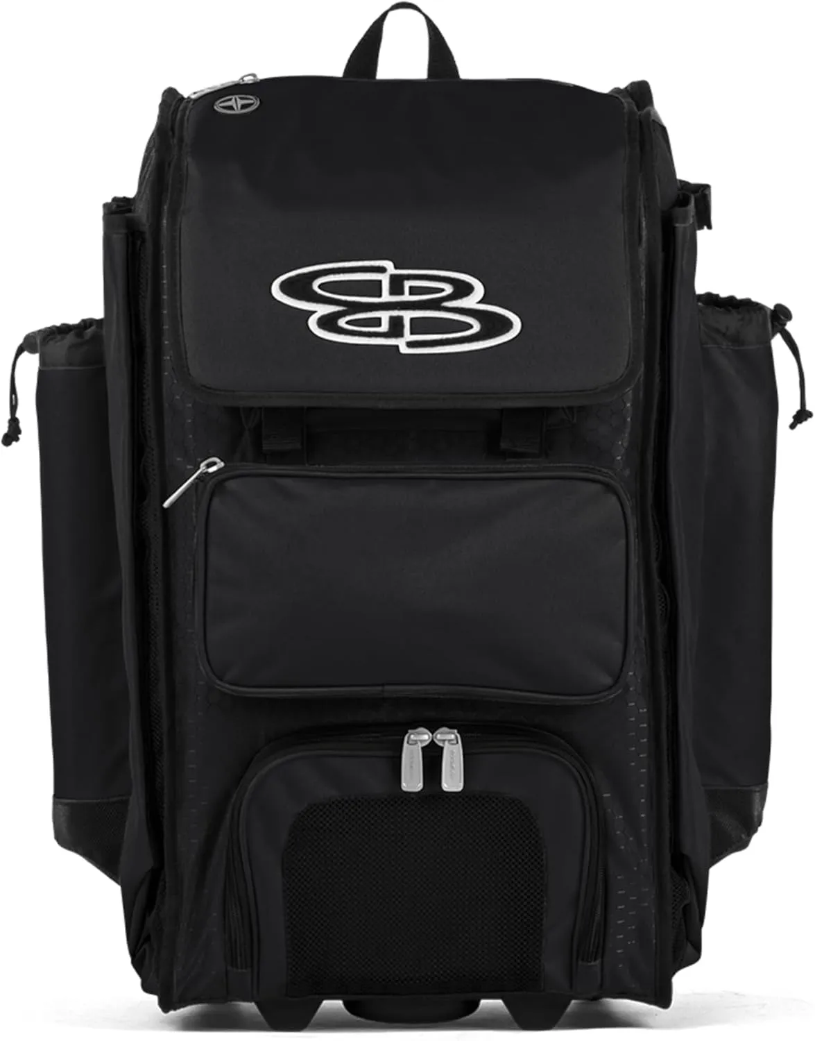 Boombah Rolling Catcher's Superpack Baseball/Softball Gear Bag - 23-1/2" x 13-1/2" x 9-1/2" - Multiple Colors - Telescopic Handle and Holds 4 Bats - Wheeled Version