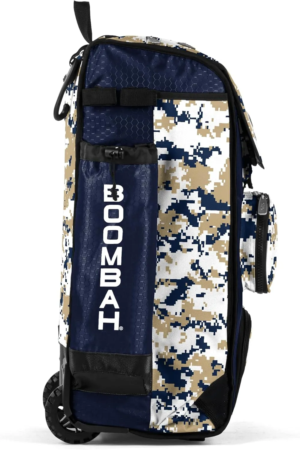 Boombah Rolling Catchers Superpack Baseball/Softball Gear Bag Digital Camo - 23-1/2" x 13-1/2" x 9-1/2" - Multiple Colors - Telescopic Handle and Holds 4 Bats - Wheeled Version