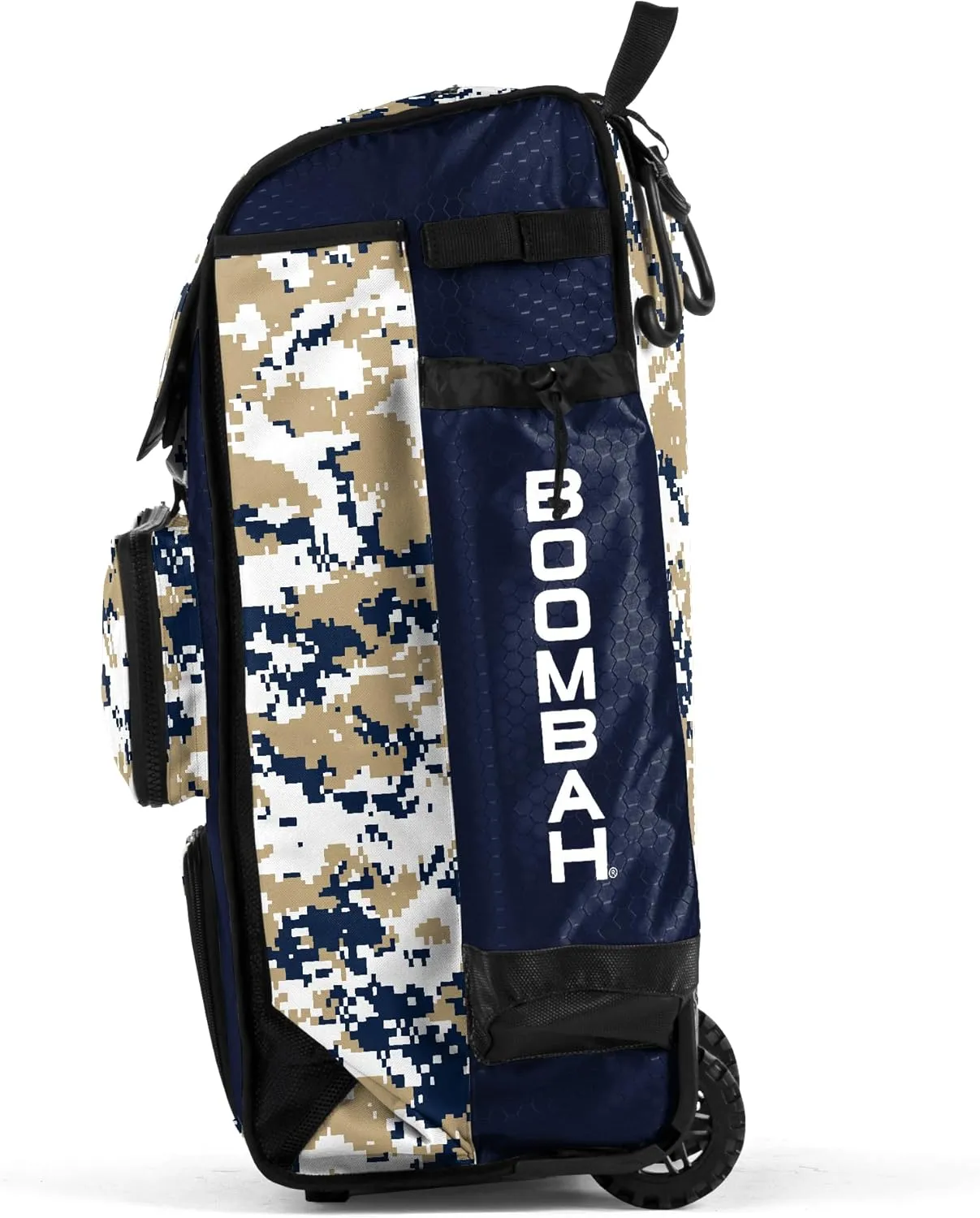 Boombah Rolling Catchers Superpack Baseball/Softball Gear Bag Digital Camo - 23-1/2" x 13-1/2" x 9-1/2" - Multiple Colors - Telescopic Handle and Holds 4 Bats - Wheeled Version