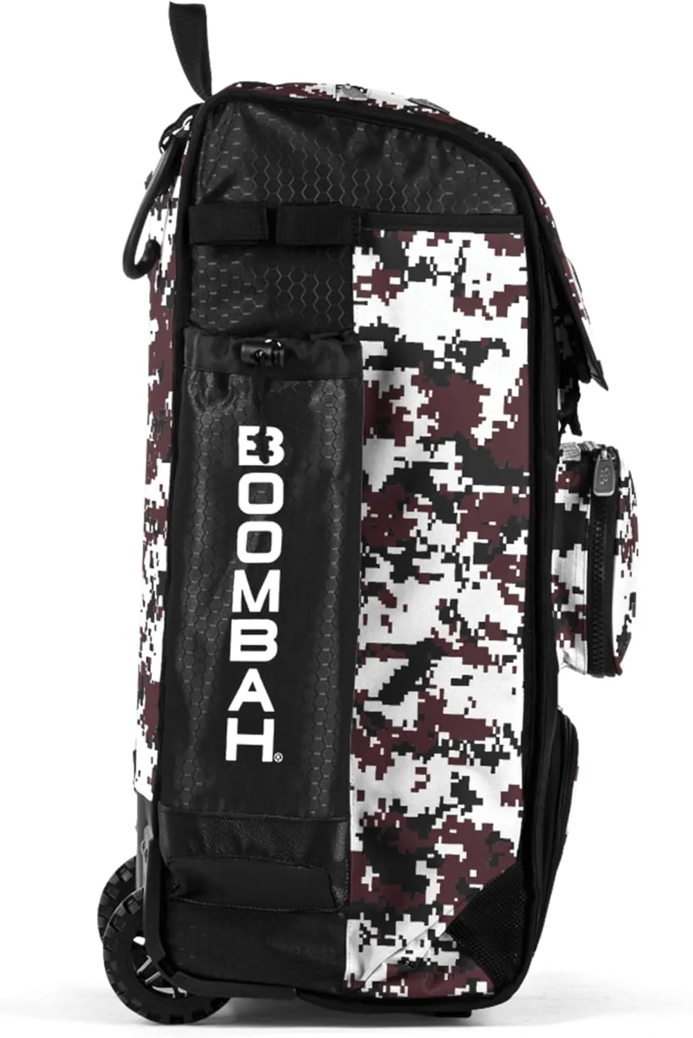 Boombah Rolling Catchers Superpack Baseball/Softball Gear Bag Digital Camo - 23-1/2" x 13-1/2" x 9-1/2" - Multiple Colors - Telescopic Handle and Holds 4 Bats - Wheeled Version