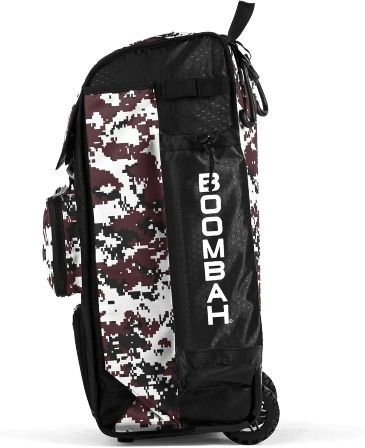 Boombah Rolling Catchers Superpack Baseball/Softball Gear Bag Digital Camo - 23-1/2" x 13-1/2" x 9-1/2" - Multiple Colors - Telescopic Handle and Holds 4 Bats - Wheeled Version