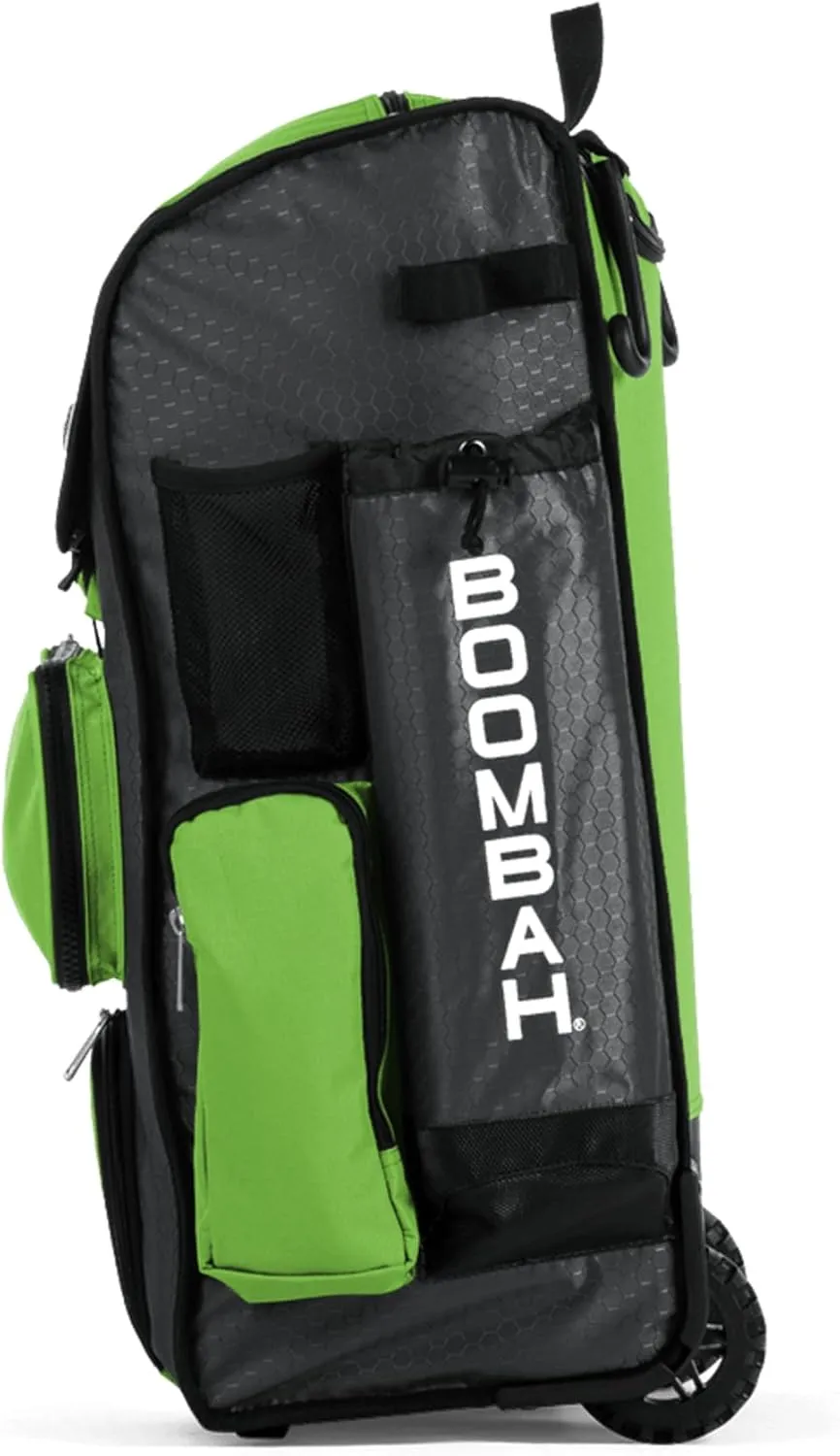 Boombah Rolling Superpack Baseball/Softball Gear Bag - 23-1/2" x 13-1/2" x 9-1/2" - Multiple Colors - Telescopic Handle and Holds 4 Bats - Wheeled Version