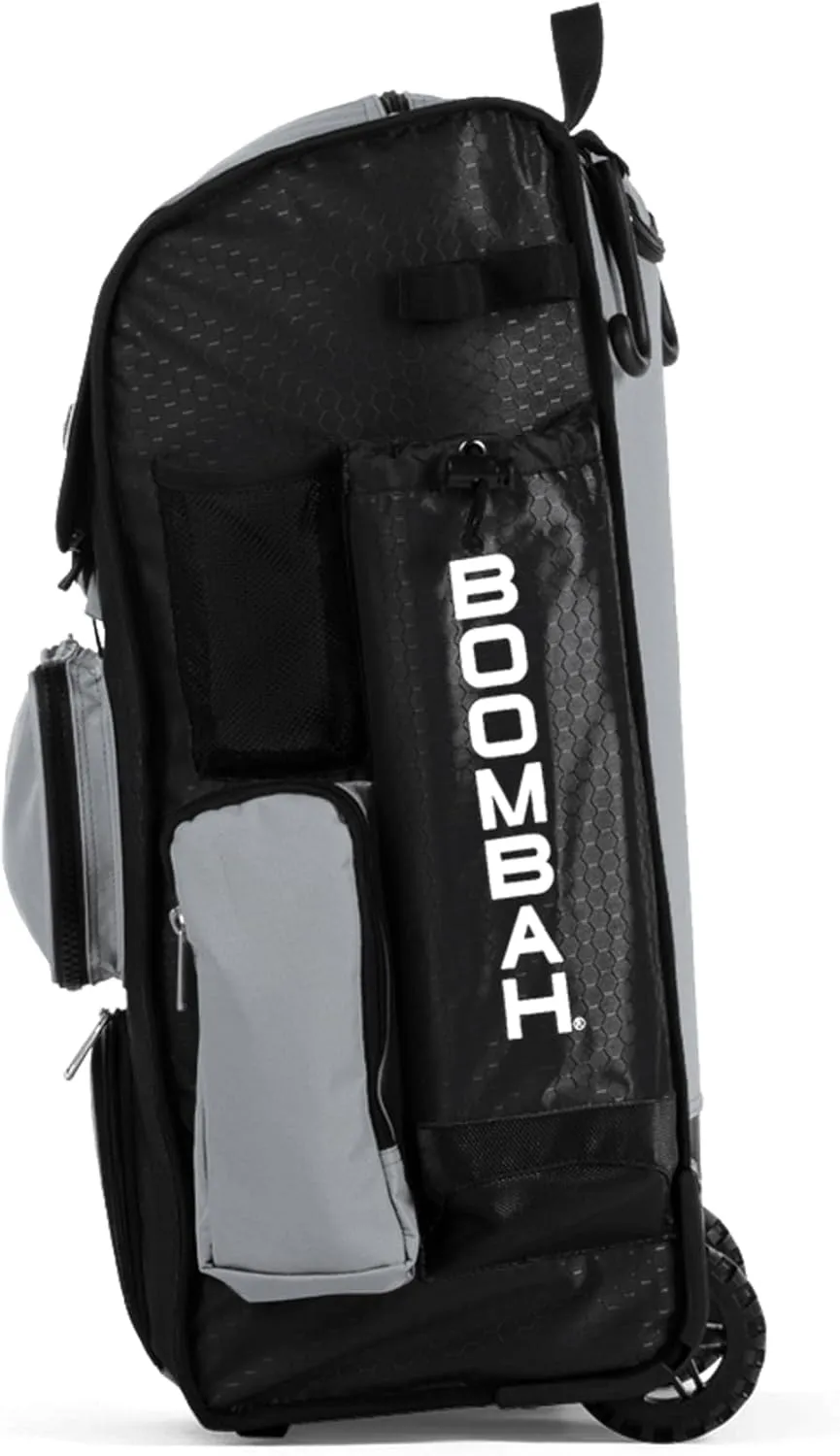 Boombah Rolling Superpack Baseball/Softball Gear Bag - 23-1/2" x 13-1/2" x 9-1/2" - Multiple Colors - Telescopic Handle and Holds 4 Bats - Wheeled Version
