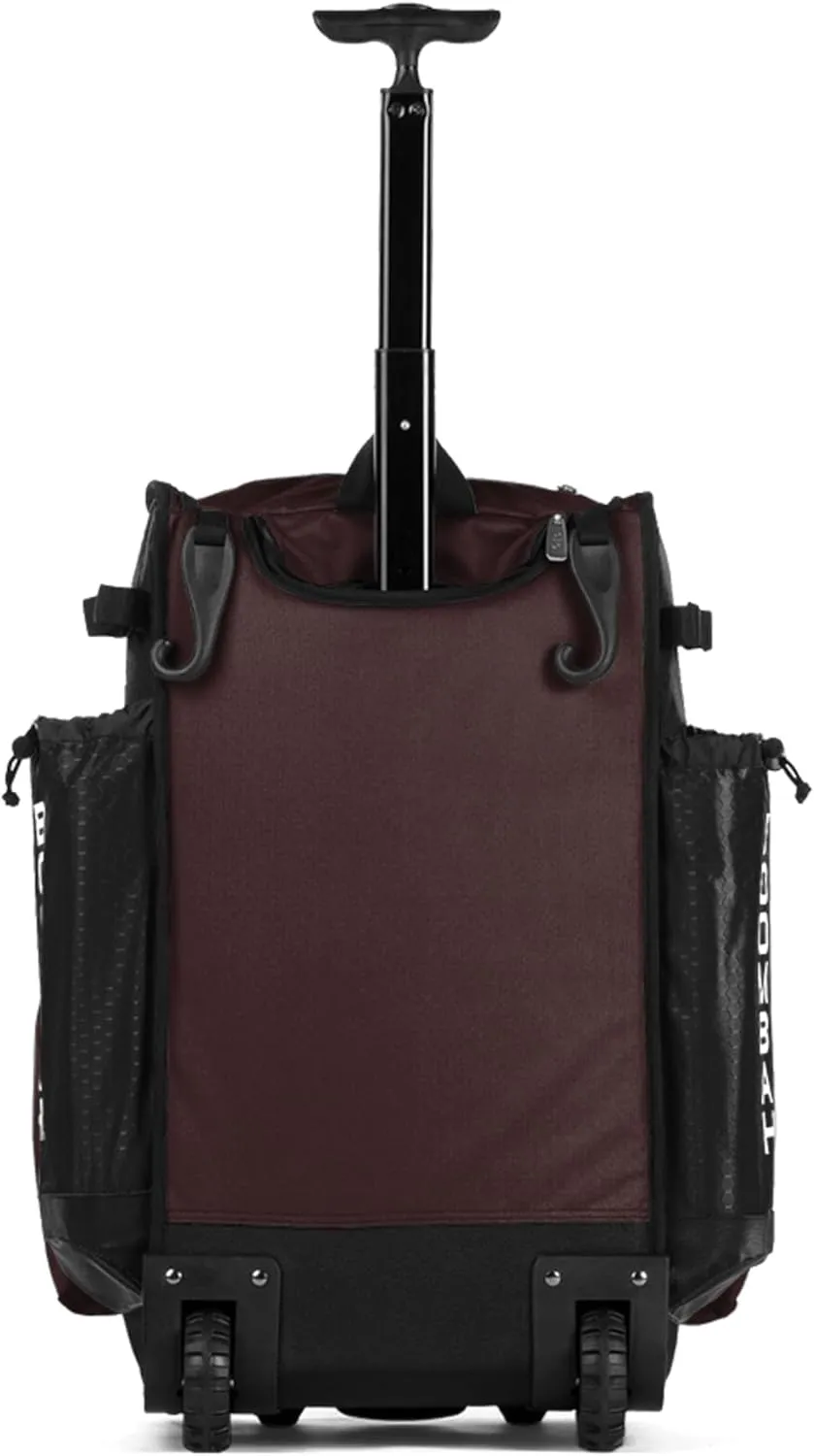 Boombah Rolling Superpack Baseball/Softball Gear Bag - 23-1/2" x 13-1/2" x 9-1/2" - Multiple Colors - Telescopic Handle and Holds 4 Bats - Wheeled Version