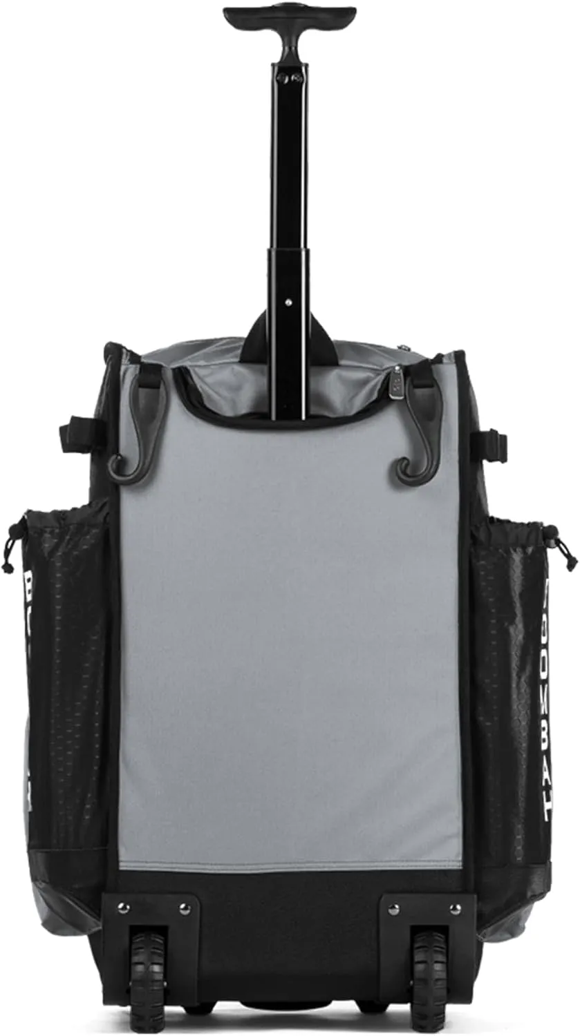 Boombah Rolling Superpack Baseball/Softball Gear Bag - 23-1/2" x 13-1/2" x 9-1/2" - Multiple Colors - Telescopic Handle and Holds 4 Bats - Wheeled Version