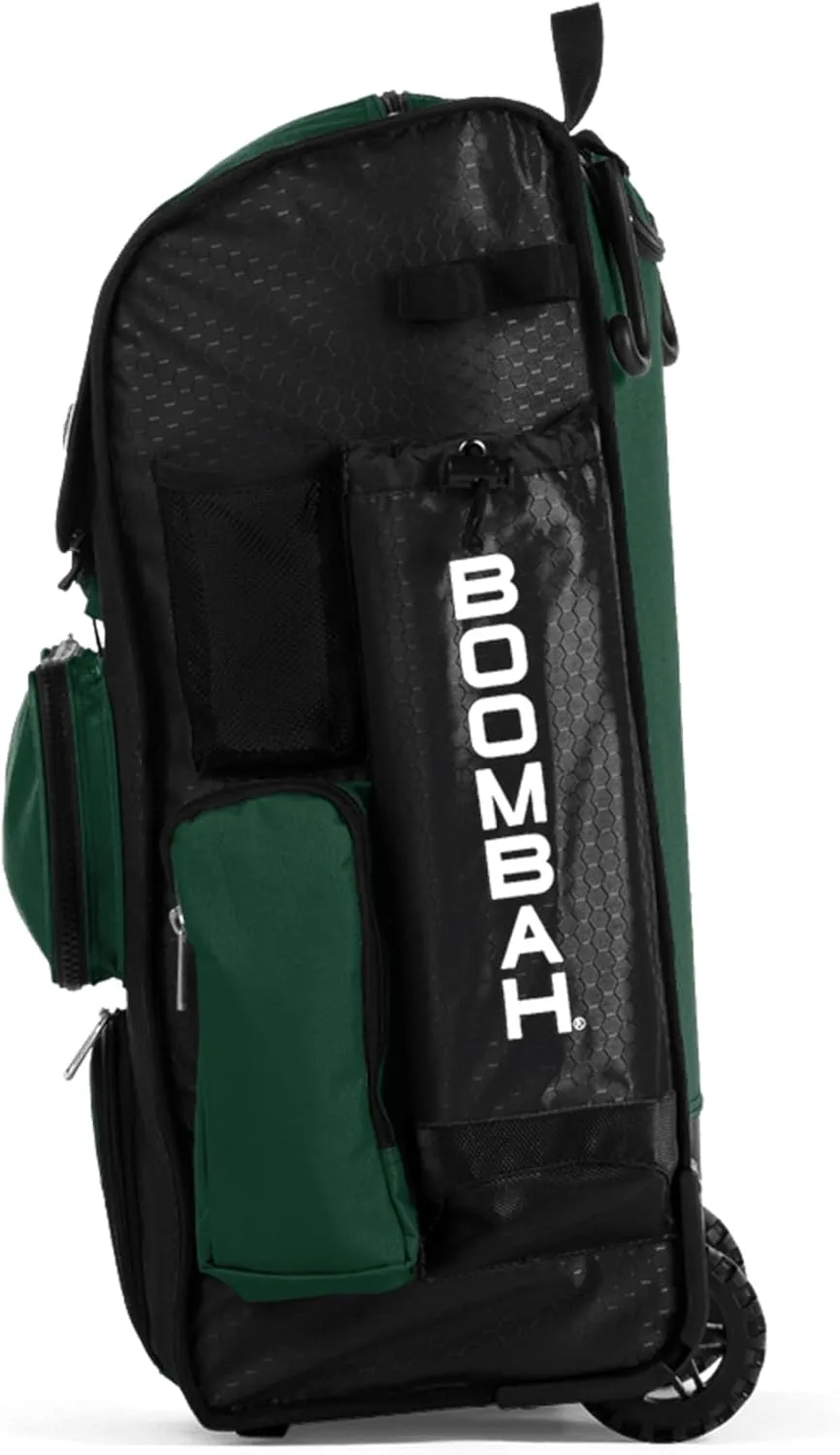 Boombah Rolling Superpack Baseball/Softball Gear Bag - 23-1/2" x 13-1/2" x 9-1/2" - Multiple Colors - Telescopic Handle and Holds 4 Bats - Wheeled Version
