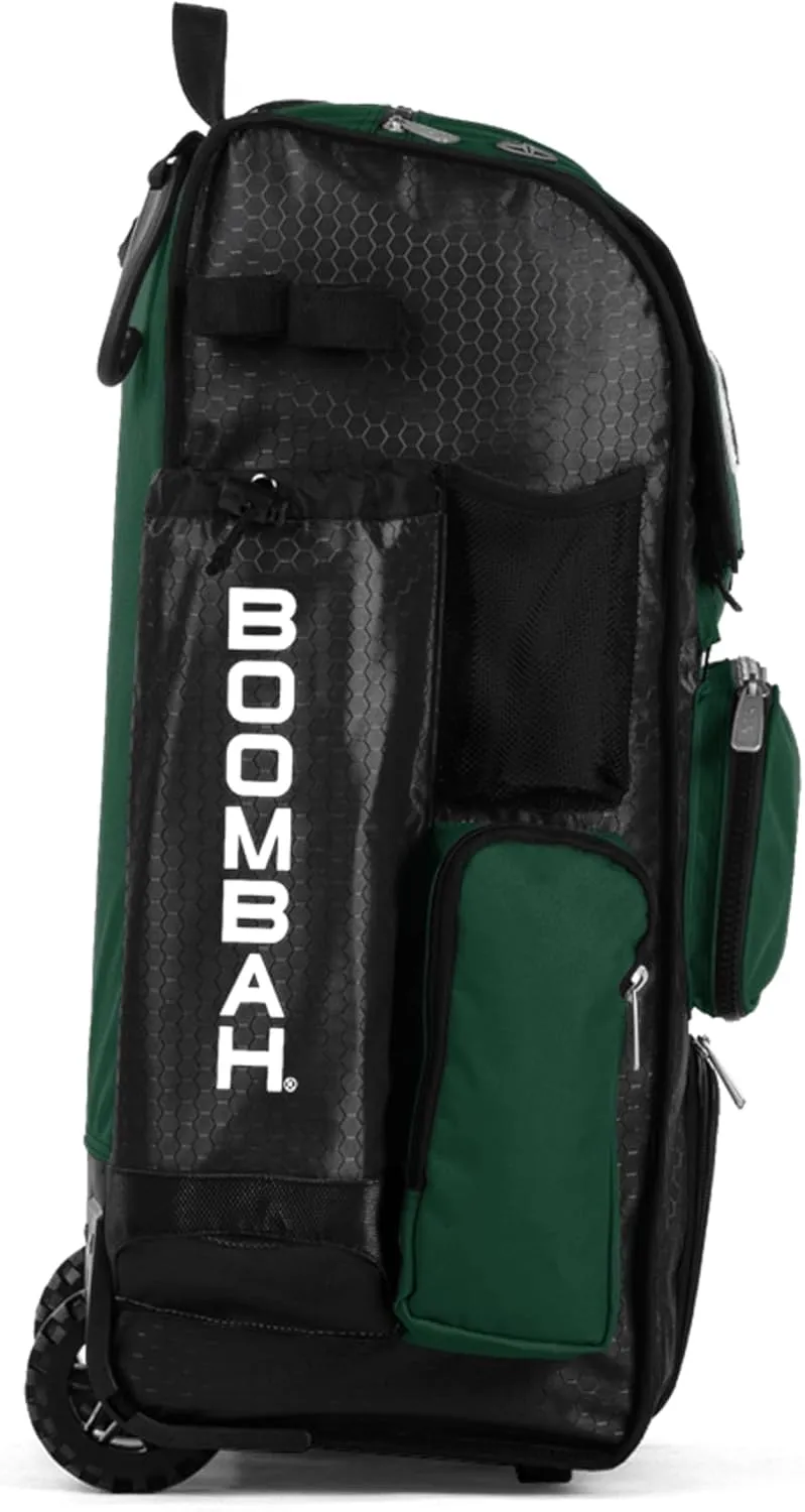 Boombah Rolling Superpack Baseball/Softball Gear Bag - 23-1/2" x 13-1/2" x 9-1/2" - Multiple Colors - Telescopic Handle and Holds 4 Bats - Wheeled Version