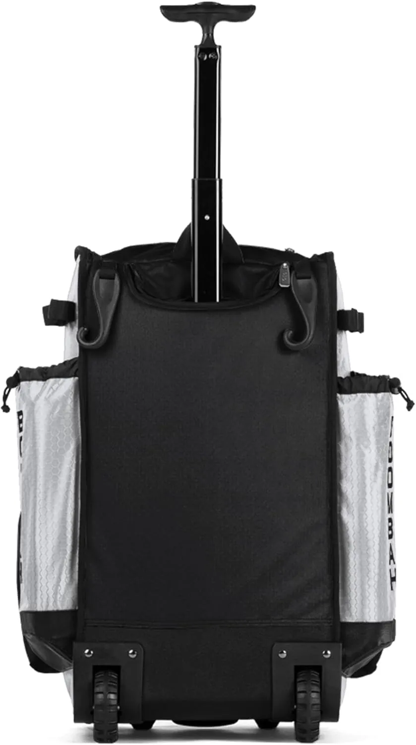 Boombah Rolling Superpack Baseball/Softball Gear Bag - 23-1/2" x 13-1/2" x 9-1/2" - Multiple Colors - Telescopic Handle and Holds 4 Bats - Wheeled Version