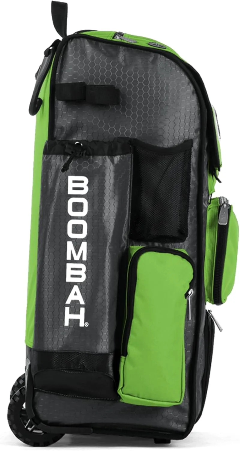 Boombah Rolling Superpack Baseball/Softball Gear Bag - 23-1/2" x 13-1/2" x 9-1/2" - Multiple Colors - Telescopic Handle and Holds 4 Bats - Wheeled Version