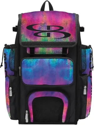 Boombah Superpack Bat Bag - Backpack Version (no wheels) - Holds 4 Bats - Blast Multi