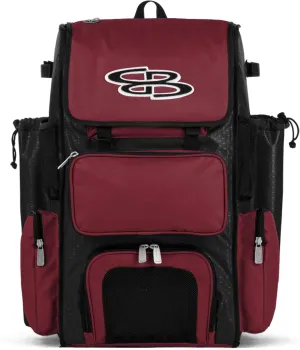 Boombah Superpack Bat Pack -Backpack Version (no wheels) - Holds up to 4 Bats - For Baseball or Softball