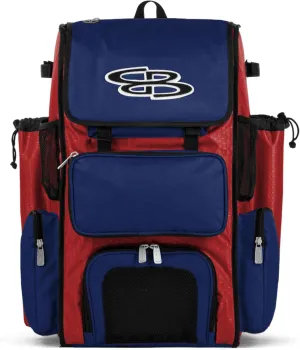 Boombah Superpack Bat Pack -Backpack Version (no wheels) - Holds up to 4 Bats - For Baseball or Softball