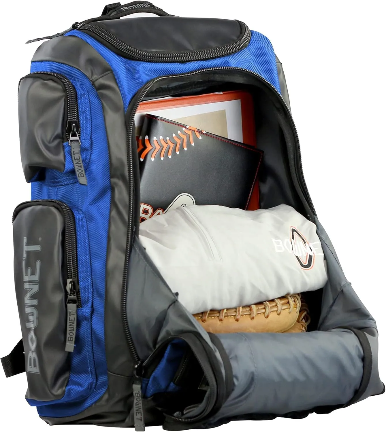 Bownet Commando Coaches Bat Bag – Baseball & Softball Backpack w/Fungo Holder, Laptop Pocket, Gear Storage, Youth & Adult