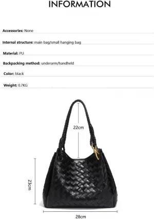 Braided British style parachute purses shoulder crossbody handbags underarm tote bags