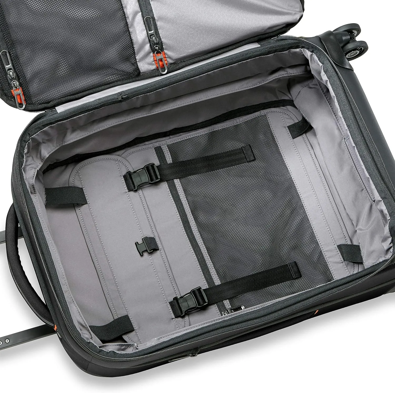 Briggs & Riley Domestic 22" Carry On Expandable Spinner - Luggage for Travel, Suitcases with Wheels, Softside Rolling Bag for Men & Women, Self-Repairing Zipper - ZDX Collection, Black