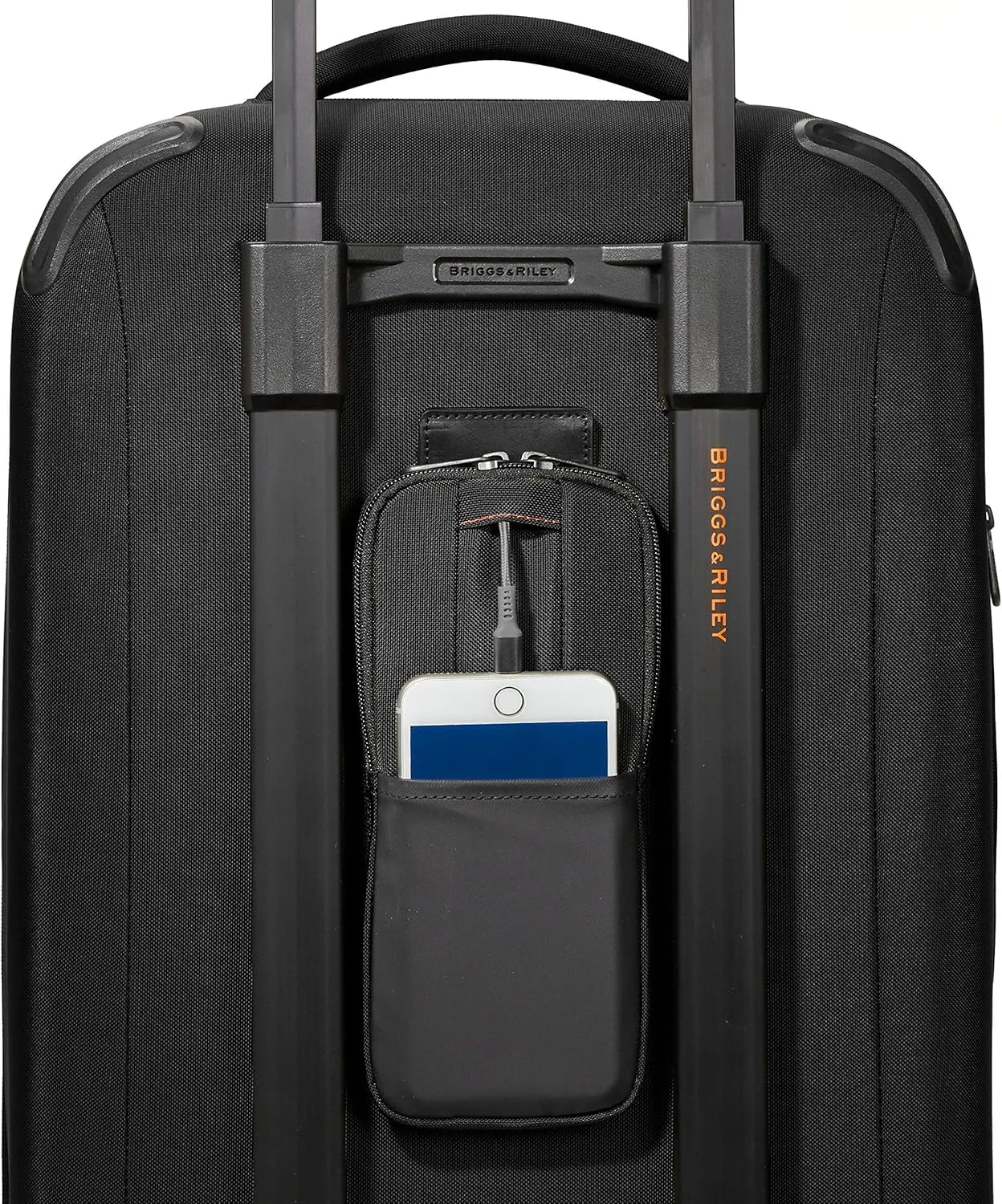 Briggs & Riley Domestic 22" Carry On Expandable Spinner - Luggage for Travel, Suitcases with Wheels, Softside Rolling Bag for Men & Women, Self-Repairing Zipper - ZDX Collection, Black