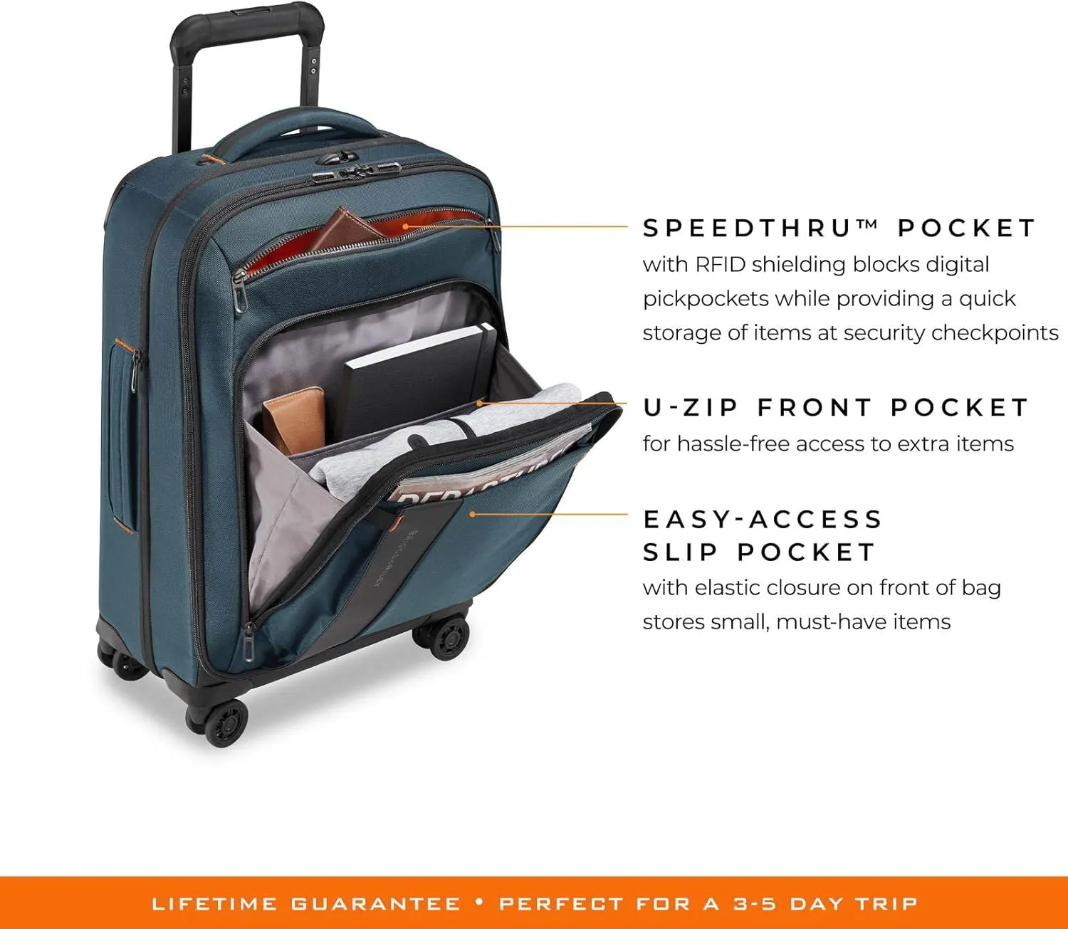 Briggs & Riley ZDX Luggage, Ocean, Carry-On 22 Inch, ZXU122SPX-26