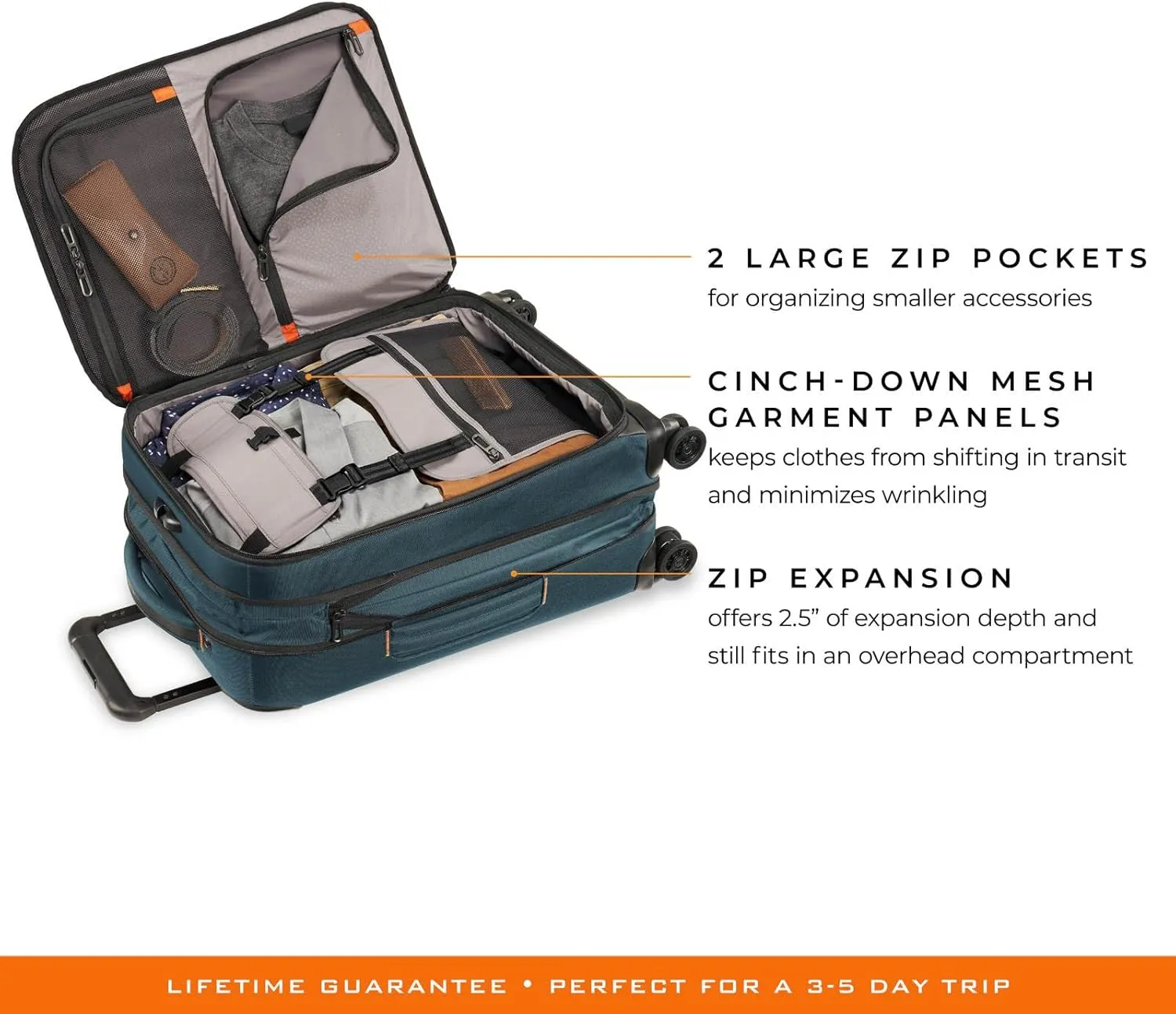 Briggs & Riley ZDX Luggage, Ocean, Carry-On 22 Inch, ZXU122SPX-26
