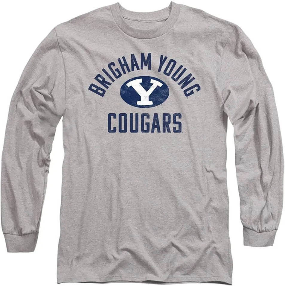 Brigham Young University Official BYU Cougars Logo Unisex Adult Long-Sleeve T Shirt