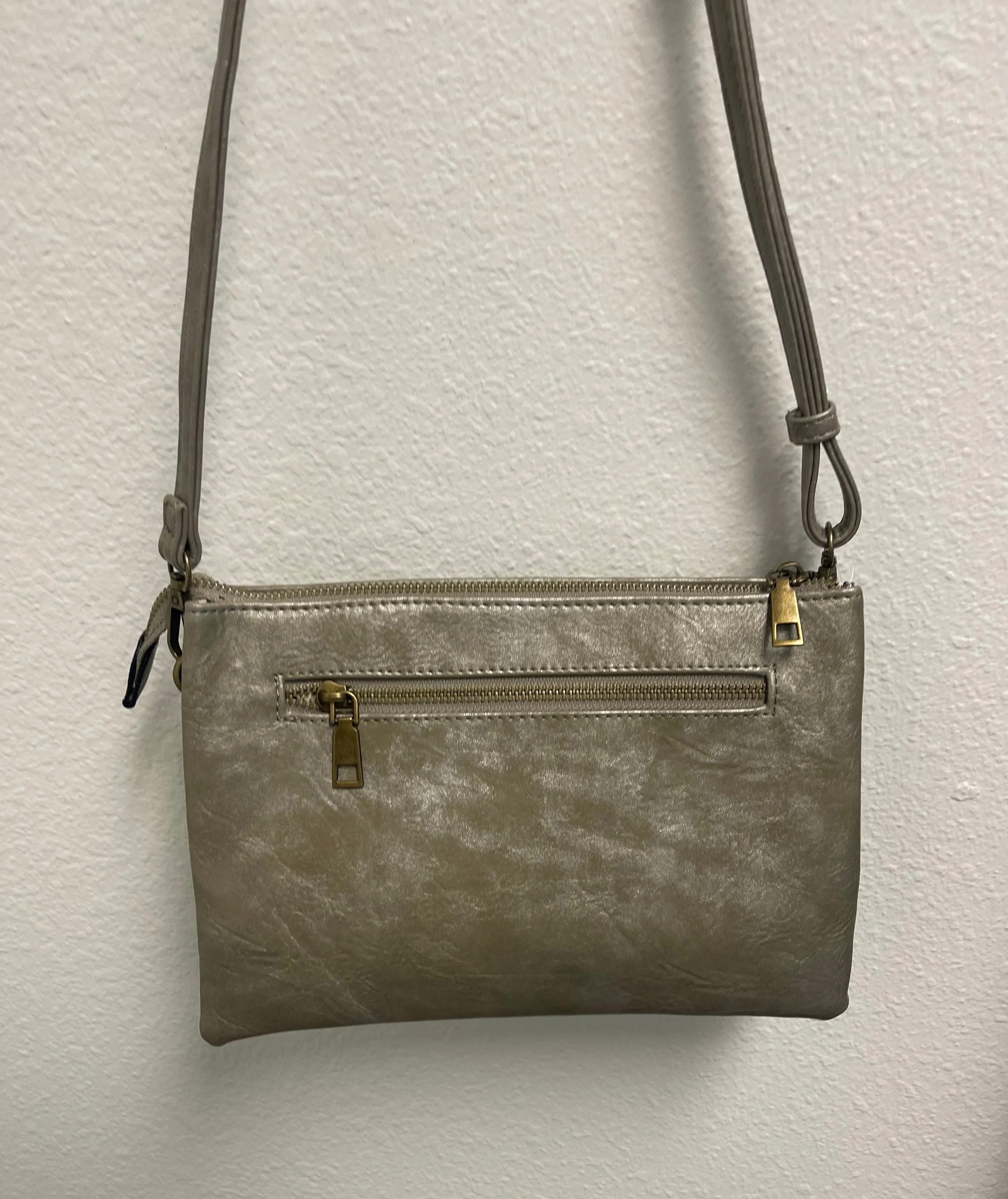 Bronze Cross Body Wristlet