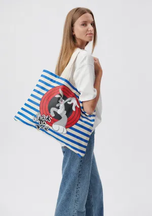 Bugs Bunny Printed Blue Shopper Bag