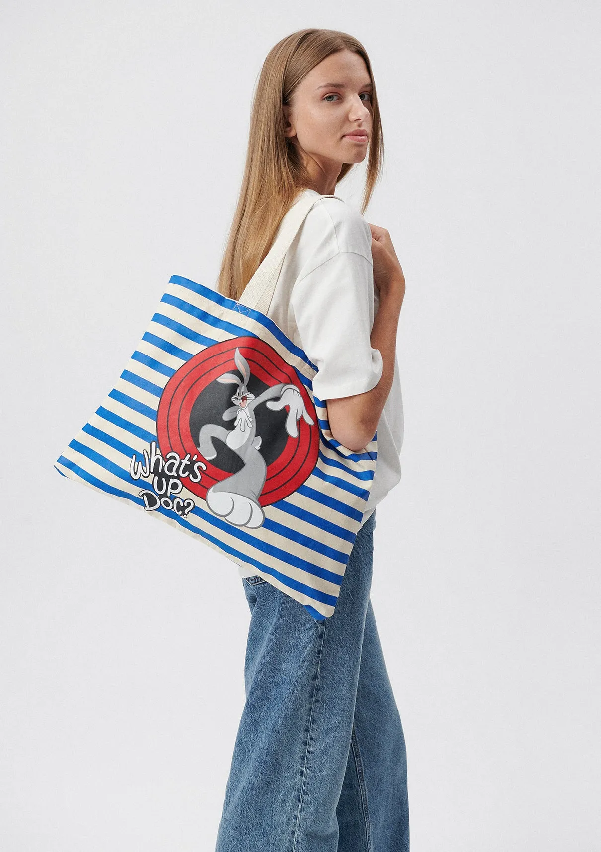 Bugs Bunny Printed Blue Shopper Bag