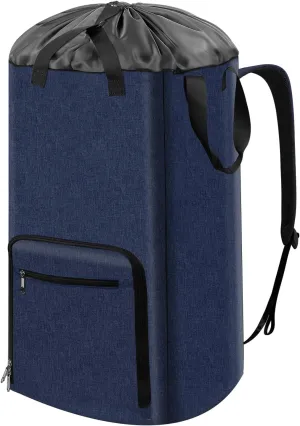 Bukere Laundry Backpack Bag for College Students Dorm Essentials, Heavy Duty Hanging Laundry Bag with Adjustable Shoulder Straps, Laundry Bag for Girl, Guys, Women, Men