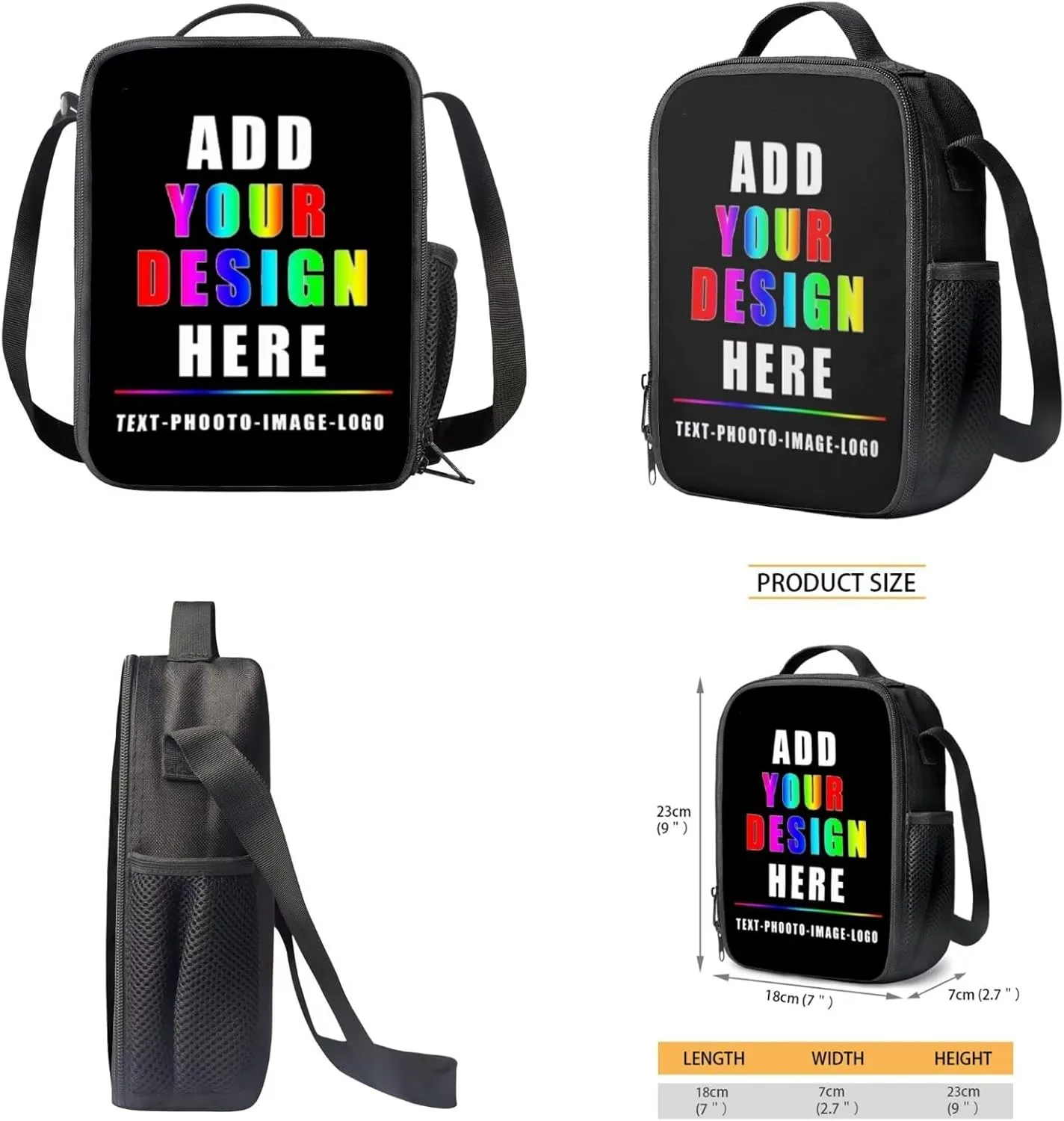 Bulopur Personalized Kids Backpack with Lunch Box Pencil Bag Customized Girls School Bags Insulation Lunch Bag Zippered Pencil Case 3 In 1