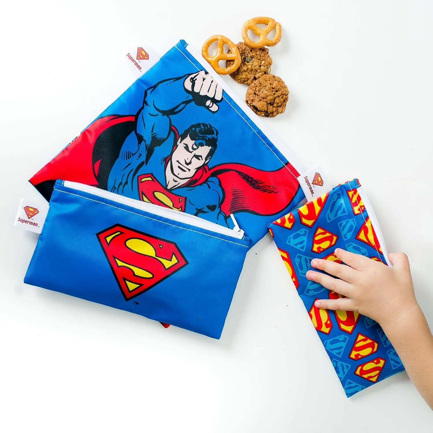 Bumkins DC Comics™ Superman Reusable Snack Bag - 3 Pack