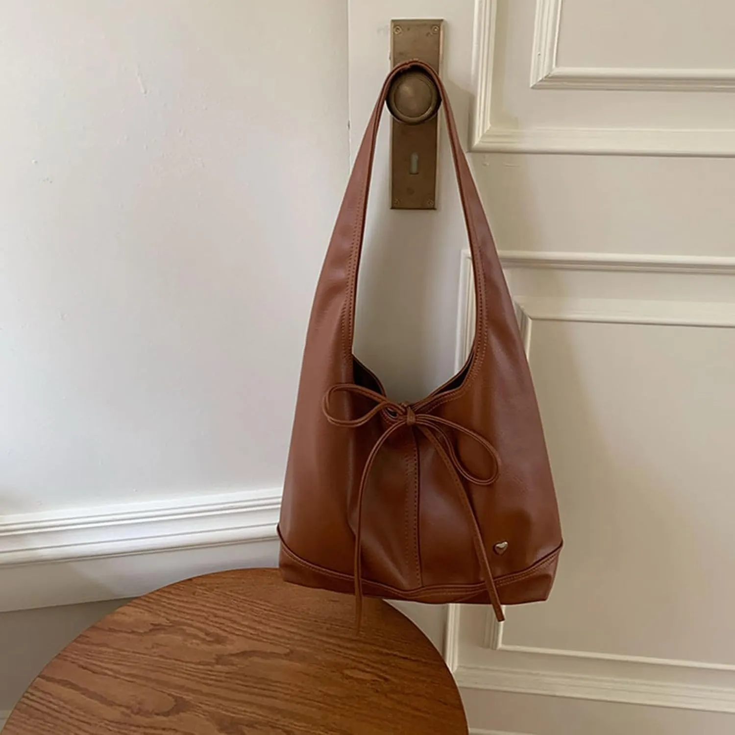 Burgundy Purse Vintage Shoulder Bag Unique Tote Purses for Women Fashion Hobo Hand Bag Womens Crescent Slouchy Bags