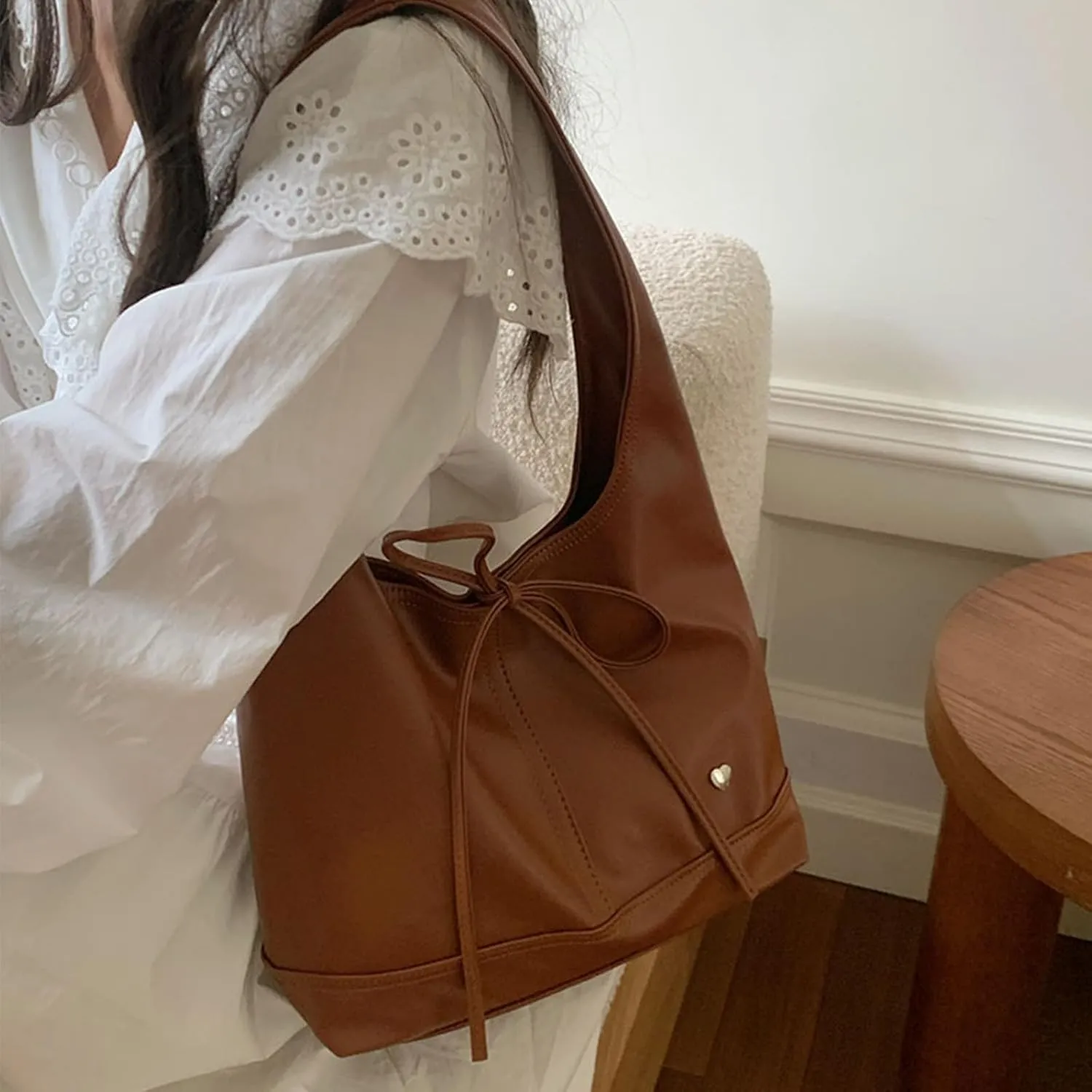 Burgundy Purse Vintage Shoulder Bag Unique Tote Purses for Women Fashion Hobo Hand Bag Womens Crescent Slouchy Bags