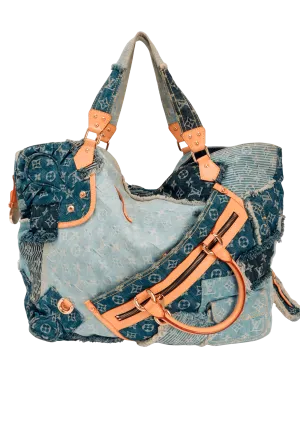 CABBY DENIM PATCHWORK TOTE