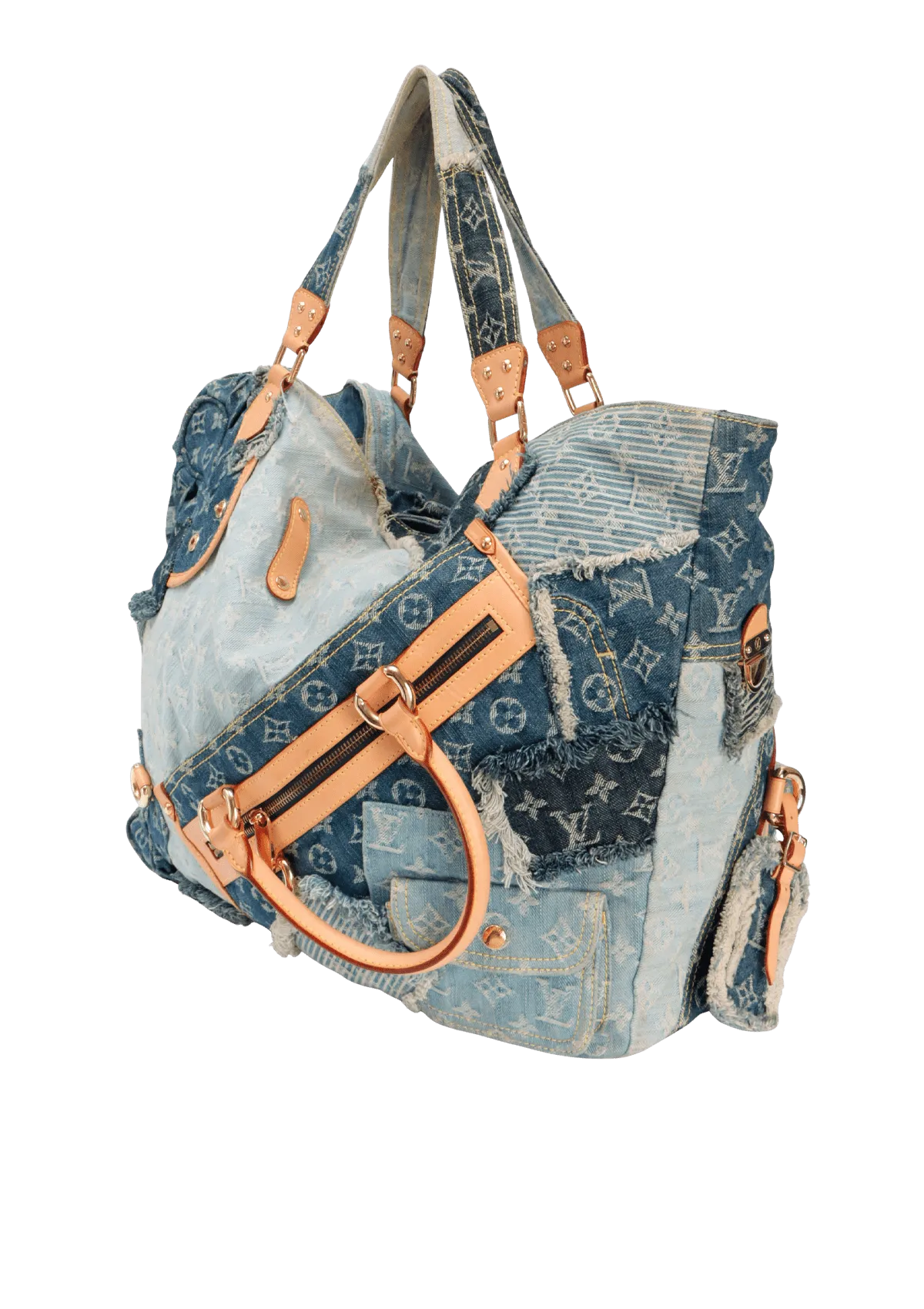 CABBY DENIM PATCHWORK TOTE