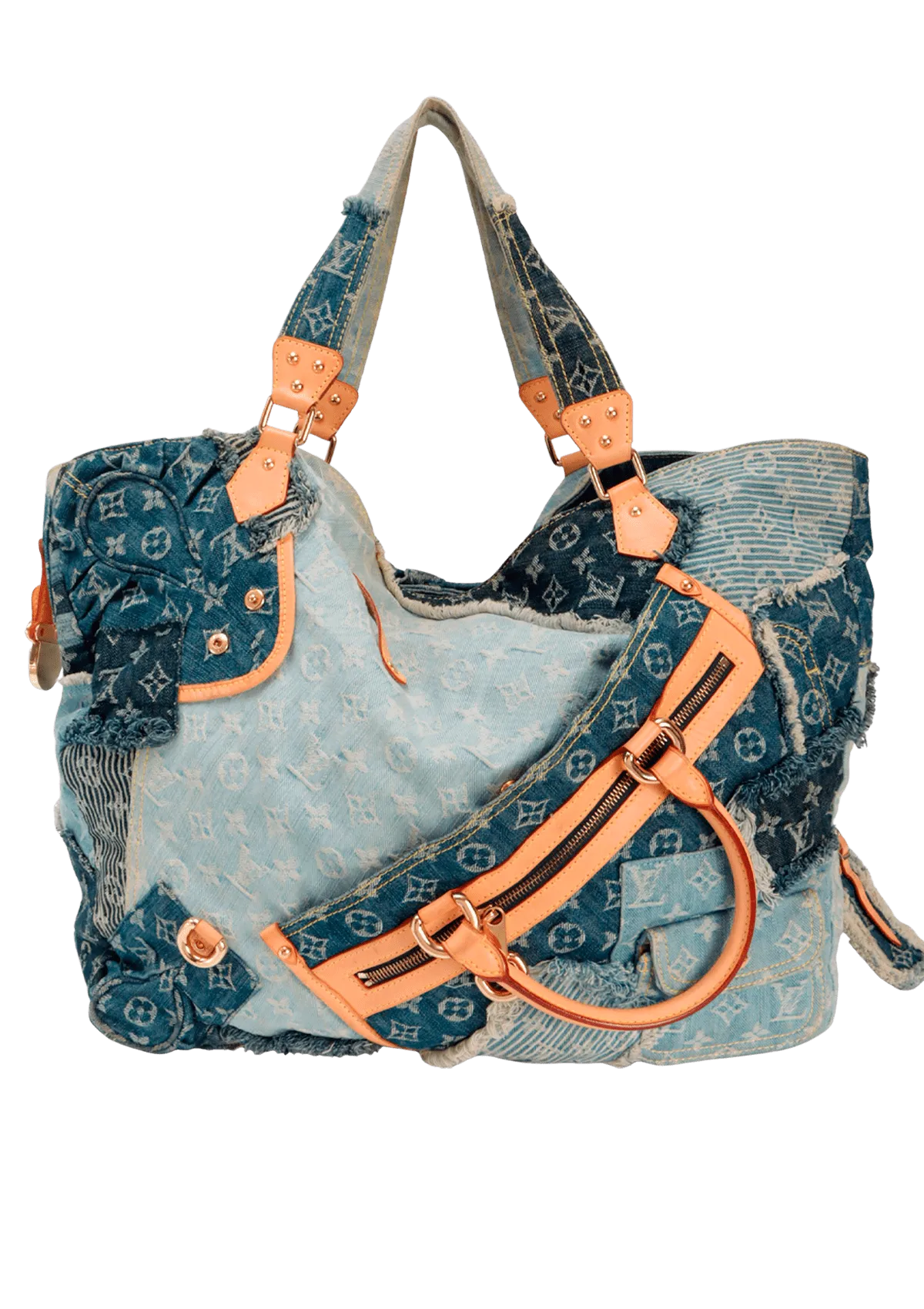 CABBY DENIM PATCHWORK TOTE